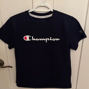 Champion Kids Navy Blue T-Shirt with Logo, size XS